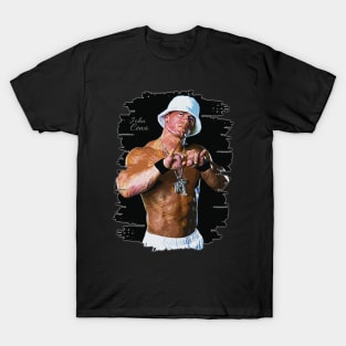 John Cena \ WWE \\ Brush Art \90s T-Shirt